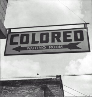 "חדר המתנה לצבעוניים": שלט בג'ורג'יה, ארה"ב, 1943