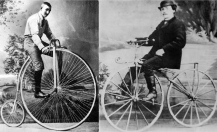 פייר ללמן (מימין) ואופני פני־פרת'ינג